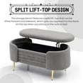 thumbnail image 6 of Tabaray 45.3” Storage Ottoman Bench with Lift Top Design, Modern End of Bed Bench with Upholstered Sherpa Fabric, Toy Storage Bench for Bedroom, Living Room (Grey), 6 of 14