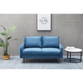 thumbnail image 3 of Kingway Furniture Hambrok Velvet Living Room Loveseat in Prussian Blue, 3 of 9
