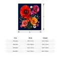 thumbnail image 3 of Durable Soft & Warm Flannel Blanket - Cozy Floral Design with Vibrant Tulips & Daisies for Sofa Travel Bed & Chair, 3 of 5