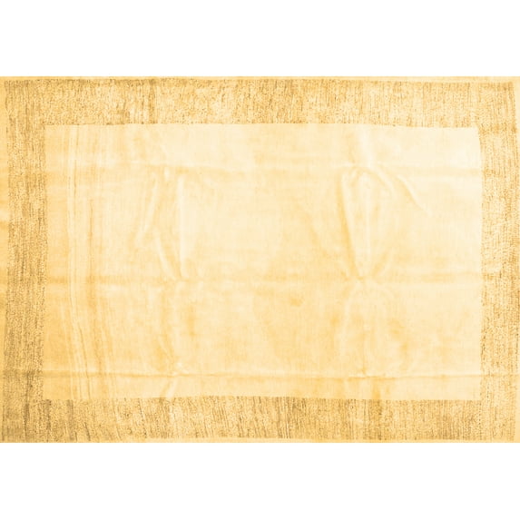 Ahgly Company Indoor Rectangle Solid Brown Modern Area Rugs, 5' x 7'