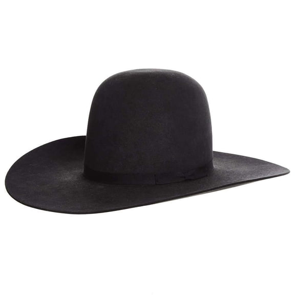 Rodeo King Mens RK 7X Blk Band 4 1/2in Brim Open Felt 67/8 Charcoal