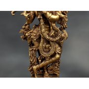 18 Brass Lord Krishna Statue Playing Flute