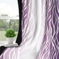 thumbnail image 3 of 2 Panels Purple Blackout Curtain for Bedroom,Abstract Geometric Grommet Window Drapes for Living Room,52x84 Inch, 3 of 7
