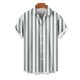 thumbnail image 3 of Mens Manga Corta Botón Abajo Camisas de Impresión Cuello Turndown Botón de Manga Corta Camisa 95% Poliéster 5% Spandex, Blusa Casual, 3 of 5