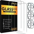 thumbnail image 1 of 3 Pack Screen Protector for iPhone 11 Pro Max with 3 Pack Tempered Glass Camera Lens Protector, 6.5 Inch HD Clear 9H Hardness Tempered Glass Film, Scratch Resistent, Easy Installation, 1 of 7