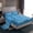 Blue, variant on Homewish Gray Paisley Queen Sheet Set, Retro Bohemian Print Rustic Boho, Ultra Soft Decor For Adults, 4-Piece