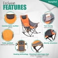 thumbnail image 4 of Sunnyfeel Rocking Camping Chair, Luxury Padded Recliner, Oversized Folding Lawn Chair with Pocket, Heavy Duty for Outdoor/Picnic/Lounge/Patio, Portable Camp Rocker Chairs with Carry Bag, 4 of 8