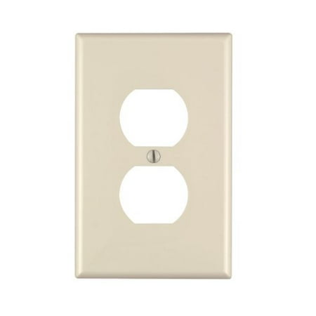 - Leviton PJ8-A Almond Midway Nylon Single Gang Duplex Receptacle Wall Plate