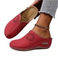 thumbnail image 3 of Domuza Clogs Mules for Women 2026 Summer Hollow Out Breathable Platform Wedge Slippers Sandals Comfortable Closed Toe Slip On Orthopedic Casual Walking Shoes with Arch Support Hot Pink 8（EU-40）, 3 of 4