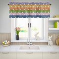 thumbnail image 5 of Valances for Windows Easter Colorful Rabbit Flower Leaves Rod Pocket Short Curtain for Bathroom Living Room Bedroom Plant on Yellow Green 1 Panel 54x18in, 5 of 9