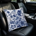 thumbnail image 4 of Ouuluon Pillow Covers Soft Pillow Case, Blue Printed Cushion Case for Living Room Sofa Bedroom Waist Back Support Home Decor, 4 of 7