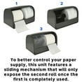 thumbnail image 3 of Alpine Industries Side-by-Side Double Roll Toilet Tissue Dispenser, Gray, 3 of 9
