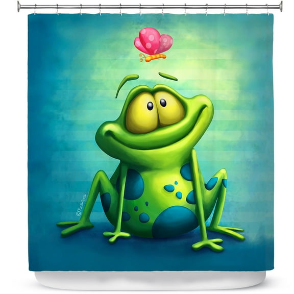 Shower Curtains 70" x 93" from DiaNoche Designs by Tooshtoosh - The Frog II
