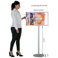thumbnail image 4 of M&T Displays Sign Holder Stand, Silver 18x24 Inch Poster Frame Double Sided Slide-In Aluminum Easy Loading Floor Standing Pedestal Advertisement Post Commercial Menu Holder Round Heavyweight Base, 4 of 10