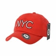 thumbnail image 1 of WITHMOONS Baseball Cap NYC Lettering Simple Plain Ball Cap For Men Women New York City Cotton Hat CR1921 (Red), 1 of 4