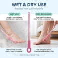 thumbnail image 6 of Easy-Reach Deep Cleaning Foot Brush, Toe Brush Between Toes Brushs for Shower, Soft Silicone Long Handled Foot Brushs (2PCS-B), 6 of 8