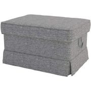 Easy Fit The Heavy Cotton Ektorp Ottoman Cover Replacement is Custom Made for IKEA Ektorp Footstool Or Stool Slipcover (Dense Cotton Dark Gray)