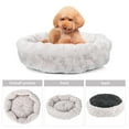 thumbnail image 3 of Lit pour Animal Rond en Forme de Beigne de 23,6 Pouces, Moelleux, Lit pour Chien Anti-Anxiété Lavable avec Dessous Antidérapant pour Chiot et Chatons, 3 of 7