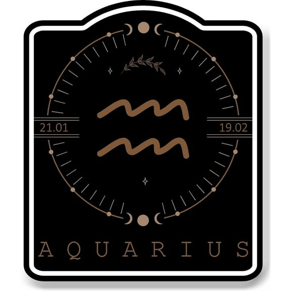 Aquarius Zodiac Sign Astrology Horoscope BLACK Aluminum Composite Sign, 20"x24"