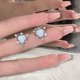 thumbnail image 1 of Y2K Bowknot Zircon Stud pendientes para mujer, moda coreana, Color plateado, cristal rosa, personalidad, pendiente, chica, fiesta, joyería, regalos, 1 of 4
