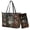 Wolf Forest Camo American Flag, variant on TSOVTHRID Skull Cherry Blossom Print Handbag and Wallet Set Womens Top Handle Handbag Satchel with Matching Wristlet Wallet Waterproof Leather Pink Tote Bag Shoulder Bag