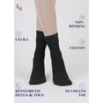 thumbnail image 3 of Hugh Ugoli Women's Cotton Diabetic Ankle Socks, Wide, Thin, Loose Fit and Stretchy, Seamless Toe & Non Binding Top, 4 Pairs, Charcoal, Shoe Size: 10-12, 3 of 7