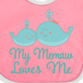 thumbnail image 4 of Inktastic Memaw Loves Me Grandchild Whale Boys or Girls Baby Bib, 4 of 4