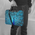 thumbnail image 5 of Lsque Beautiful Blue Peacock Pattern Laptop Bag – Portable & Slim Single-Shoulder Computer Case with Adjustable Strap, Protective, Lightweight for 13”/14”/15.6” Laptops, 5 of 8