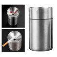 thumbnail image 2 of Ashtray, Large Stainless Steel Ashtray, Windproof And Non-slip, 2 of 3