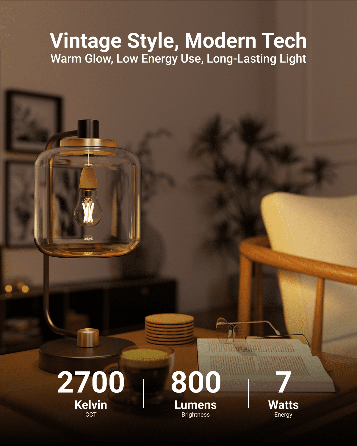 Sunco 12 Pack LED Light Bulbs A15, 7W=60W, 2700K Soft White, 800 LM, Dimmable Decorative Edison Vintage Bulbs, Indoor Outdoor, E26 Medium Base