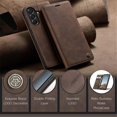thumbnail image 5 of CaseMe Leather for Samsung Galaxy A37 5G Case, Flip Wallet Leather Case with Card Holder Magnetic Closure Shockproof Kickstand Protective Phone Cases Cover for Samsung Galaxy S26+ 5G 6.7",Coffee, 5 of 10