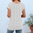 thumbnail image 4 of ZUKMRJPC Womens Summer Tops Short Sleeve Crewneck Polka Dot Button Down Pullover Tees Casual Loose Fit Basic Tunic Shirts, 4 of 7
