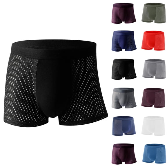 Mens Ball Pouch Underwear Boxers Briefs High Rise Jockstrap Bulge Enhancement Wicking Breathable Comfortable Cool Athletic Supporters for Men Oversized Size