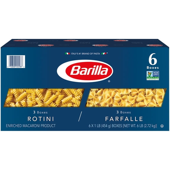 Barilla® Classic Blue Box Pasta Farfalle and Rotini 6x16 oz