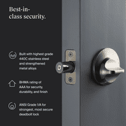 Level Lock Smart Lock, Keyless Entry, Smartphone Access, Bluetooth Enabled, Works with Apple HomeKit - Matte Black