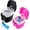 Black & Rose Red, variant on Colorful Denture Bath Case with Brush, Denture Cup Soaking Holder False Teeth Container Mouth Guard Storage Case Cleaning with Lid Waterproof - Purple