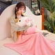 thumbnail image 3 of Plush Toy Blanket Set Stuffed Animal Bunny Doll Plushie Bunny Doll, Children\'s Gifts Rabbit (Pink-Rabbit, 23.5"), 3 of 4