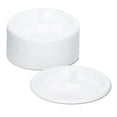 thumbnail image 2 of Plastic Dinnerware, Compartment Plates, 9" Dia, White, 125/pack | Bundle of 2 Packs, 2 of 5