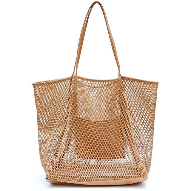 Bolso de hombro para mujer de malla de playa Tote Sailing Electrónica