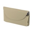 thumbnail image 1 of Estuche para gafas de sol de coche Unique Bargains con soporte magnético universal para parasol de gafas de sol para coche de cuero PU beige 15x8.5CM 1 Pcs, 1 of 7