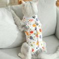 thumbnail image 2 of Xingjin Kitten Post Surgery Clothes Recovery Suit, Cat E Collar Alternative Abdominal Skin Anti Licking Pajama Sets for Cats and Dogs Comfort Fit Wear,White,S, 2 of 7