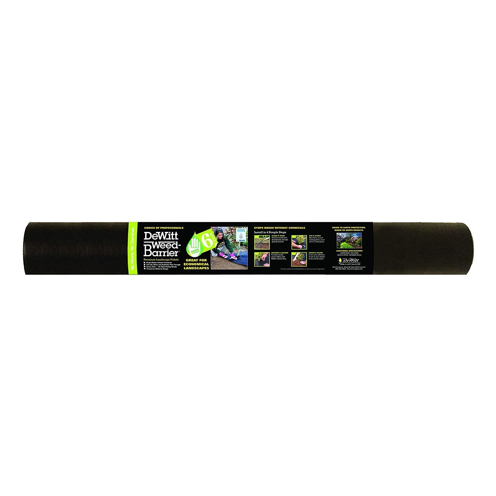 DeWitt 6 Year 3 x 100 Feet 1.5 Ounce Landscape Fabric Home and Pro Weed Barrier