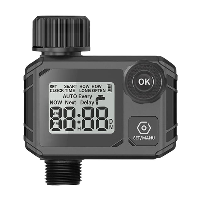 Riwesomey Controlador de riego con temporizador para sistema de riego automático de distribución uniforme del agua Jardín y Patio