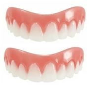 Onemayship 2Pack Cosmetic Teeth Small Secure Veneers False Natural Upper tooth mother's day gift