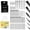 Black, variant on 68 Pcs Brow Lamination Supplies with Eyebrow Tattoo Plastic Wrap Brow Mapping String Angled Flat Eyeliner Brush Disposable Micro Eyebrow Spoolies Lip Brush Swabs for Eyebrow Lift Tint