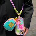 thumbnail image 1 of INS Cute Colorful Gradient Coin Purse Crossbody Lanyard Soft Case For iPhone 15 14 Pro Max 12 13 11 XS XR Plus Shockproof Cover JIANGLANG, 1 of 1