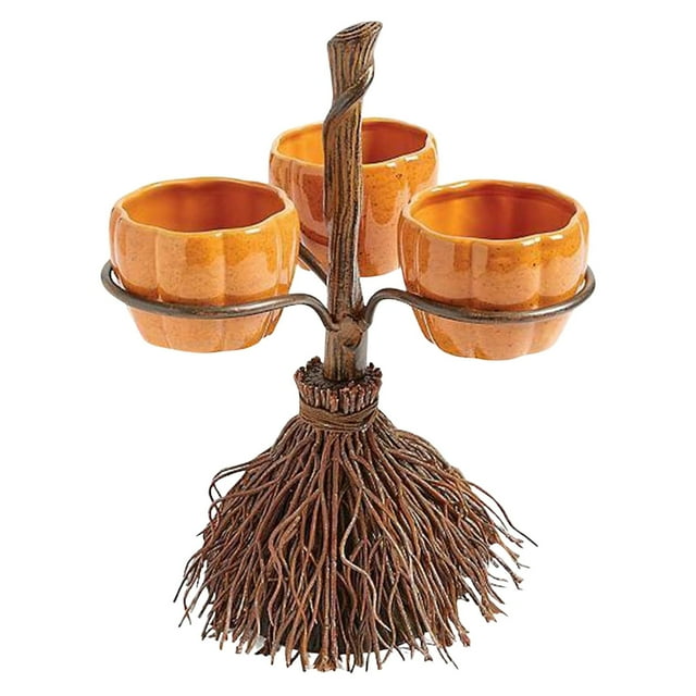 Huanglei Halloween Décor Exquisite Snack Bowl And Pumpkin Enhanced By Unique Divider Ornament For Festive Charm