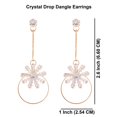 thumbnail image 2 of Efulgenz CZ Earrings for Women Dangle Austrian Stone Crystal Bar Style Round Dangling Bridal Earrings for Brides, Bridesmaid, Women, 2 of 5