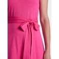 thumbnail image 5 of Time and Tru Women's and Women's Plus Belted Mini Dress with Flutter Sleeves, Sizes XS-4X, 5 of 6