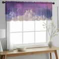 thumbnail image 2 of Night Sky Stars Valance Curtains for Kitchen/Living Room/Bathroom/Bedroom Window, Rod Pocket Small Topper Half Short Window Curtains Voile Sheer Scarf, Shooting Star Cloud Galaxy 54"x18", 2 of 8